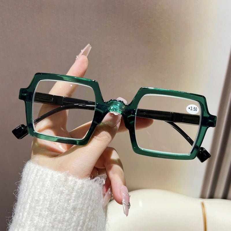 Square Glasses Frames - Unisex Retro Acetate Eyewear for Women & Men - HalleBeauty